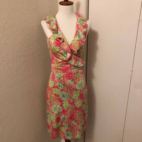 Lilly Pulitzer Floral Wrap Dress - Picture 1 of 4